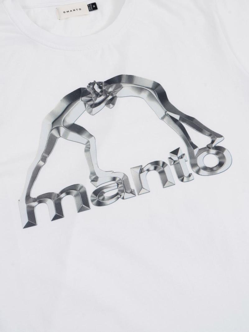 MANTO metal tshirt- WHITE